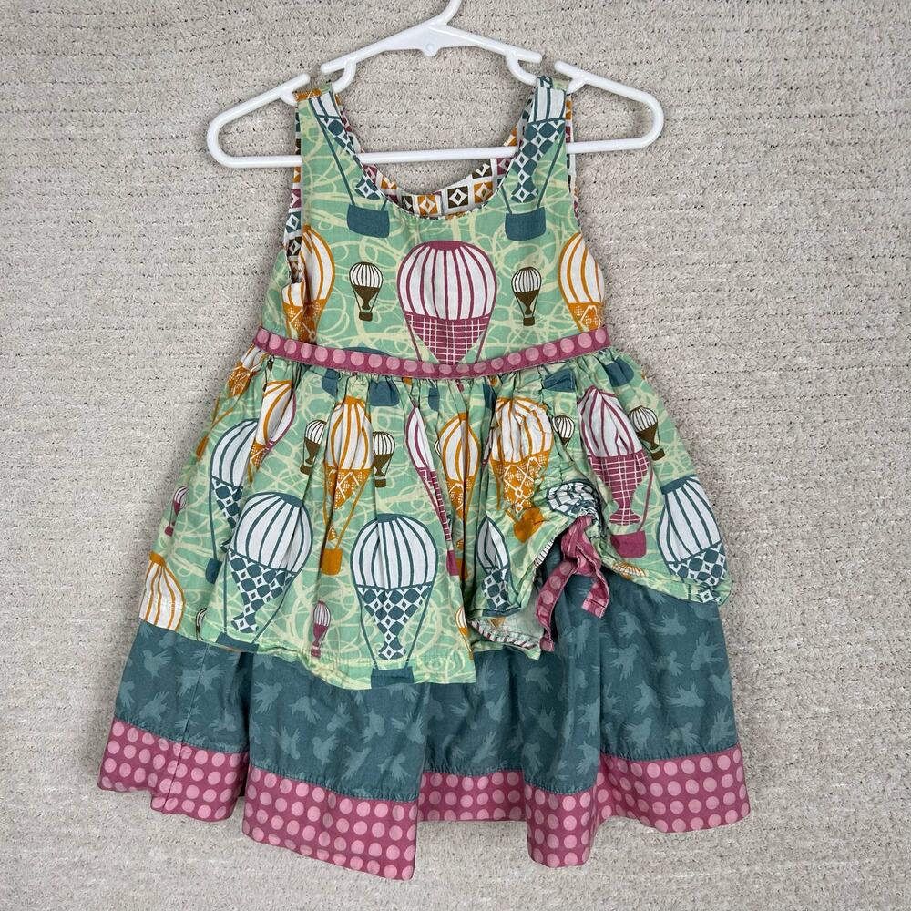 Jelly The Pug‎ Girls Dress 24M Hello Summer Tenley Reverse Knot Hot Air Balloon